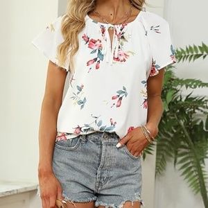 Women's Floral Loose Blouse, Mansy Brand, Size Small